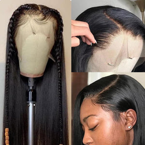 150 180 250 Density Brazilian Straight Human Hair Wig (Pre Plucked) - SilkyDurag.com