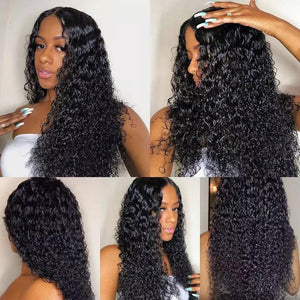 Deep Part Curly Lace Front Human Hair 180% 250% Density Brazilian Hair 13x4 Lace Wig - SilkyDurag.com