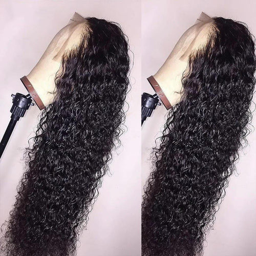 Deep Part Curly Lace Front Human Hair 180% 250% Density Brazilian Hair 13x4 Lace Wig - SilkyDurag.com
