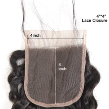 Load image into Gallery viewer, Brazilian Deep Wave 4X4 Lace Closure with Baby Hair Color 1b