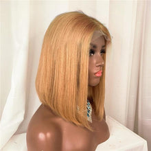 Load image into Gallery viewer, 613 Blonde Short Bob | Brazilian Straight 99J Bob Lace Wigs (Pre Plucked) - SilkyDurag.com